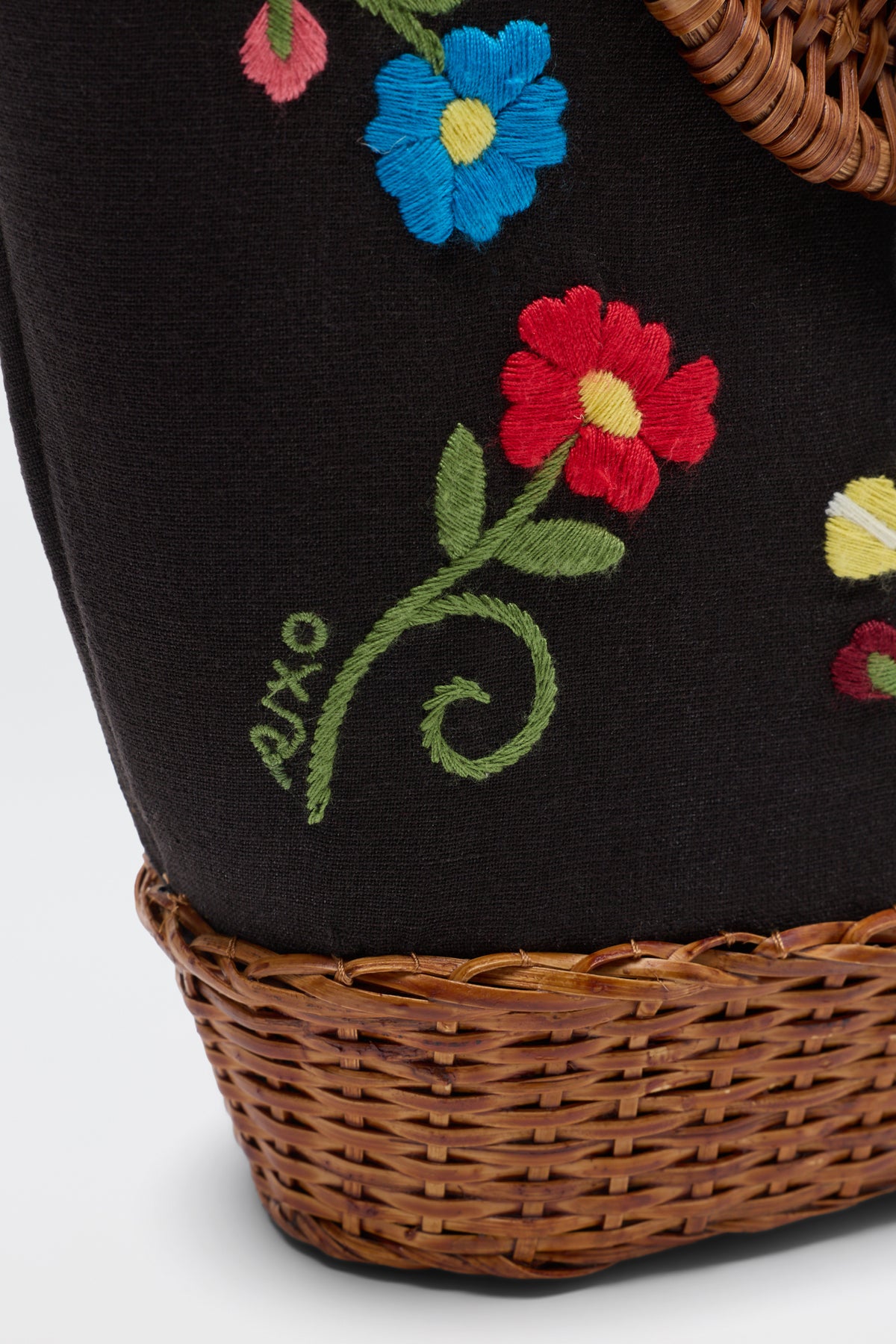 Zelene  -  Ombre Floral Embroidery Black