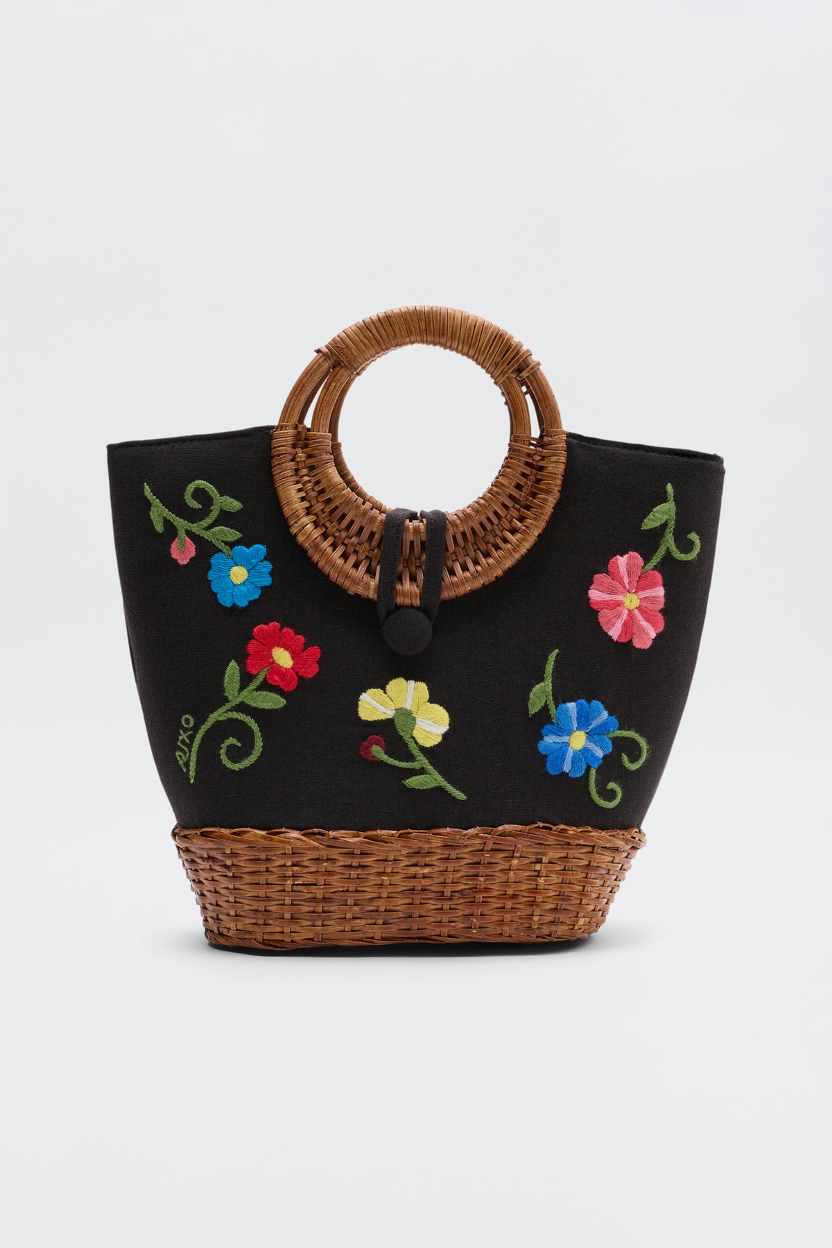 Zelene  -  Ombre Floral Embroidery Black