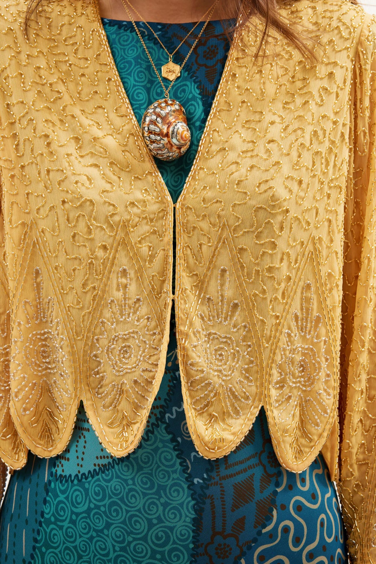Mateo Beaded Jacket in Florence Embellishment Gold | RIXO USA Mateo Beaded Jacket in Florence Embellishment Gold | RIXO USA