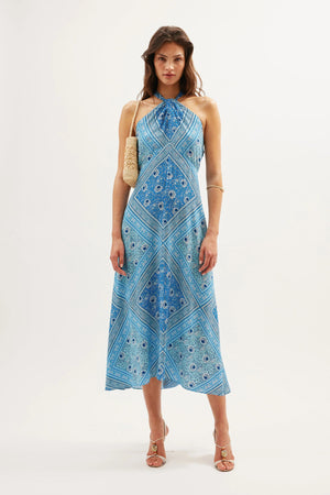 Caitlin  -  Boho Scarf Blue