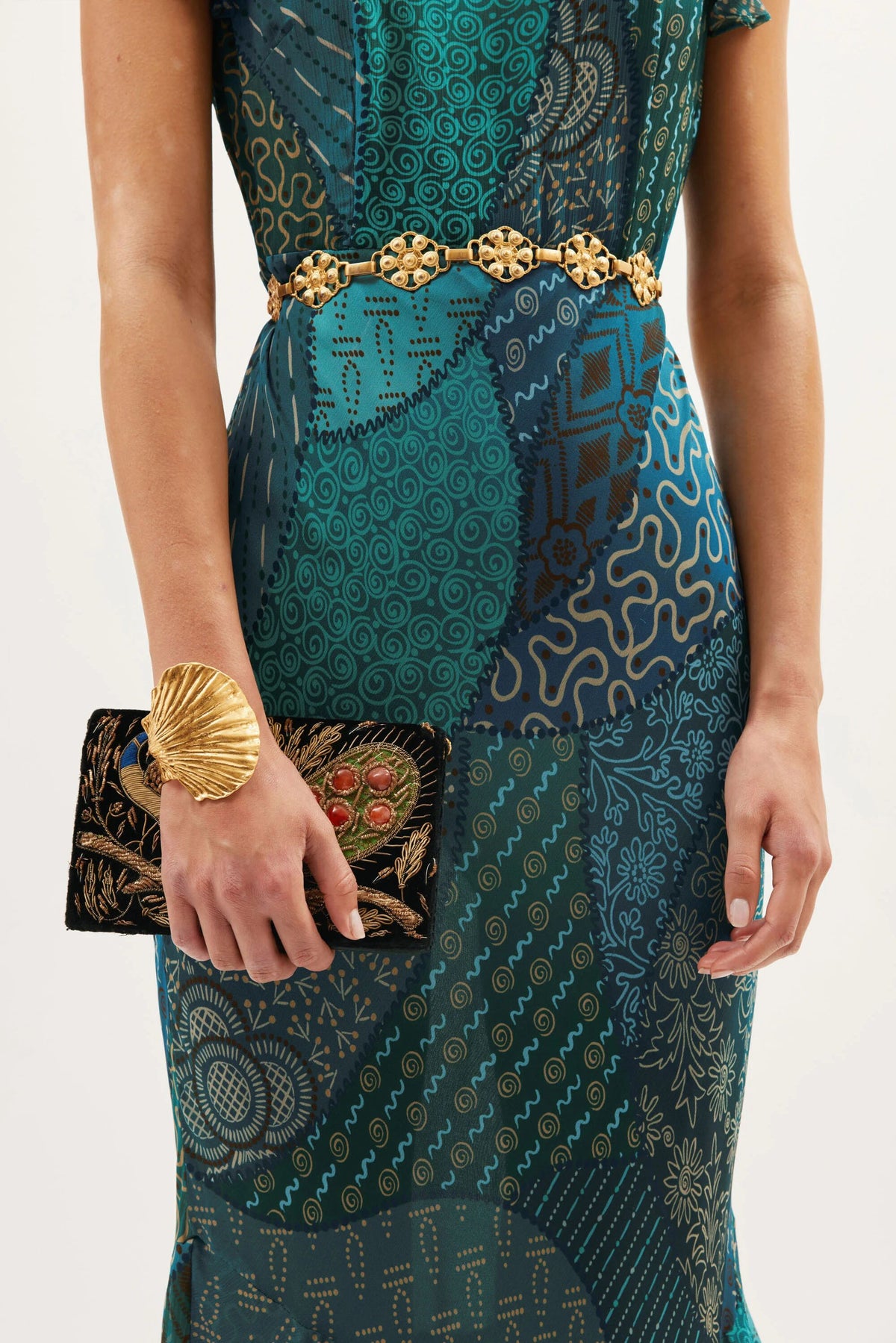 Ordinia Gown in Blue Ibiza Night Teal | RIXO Ordinia Gown in Blue Ibiza Night Teal | RIXO