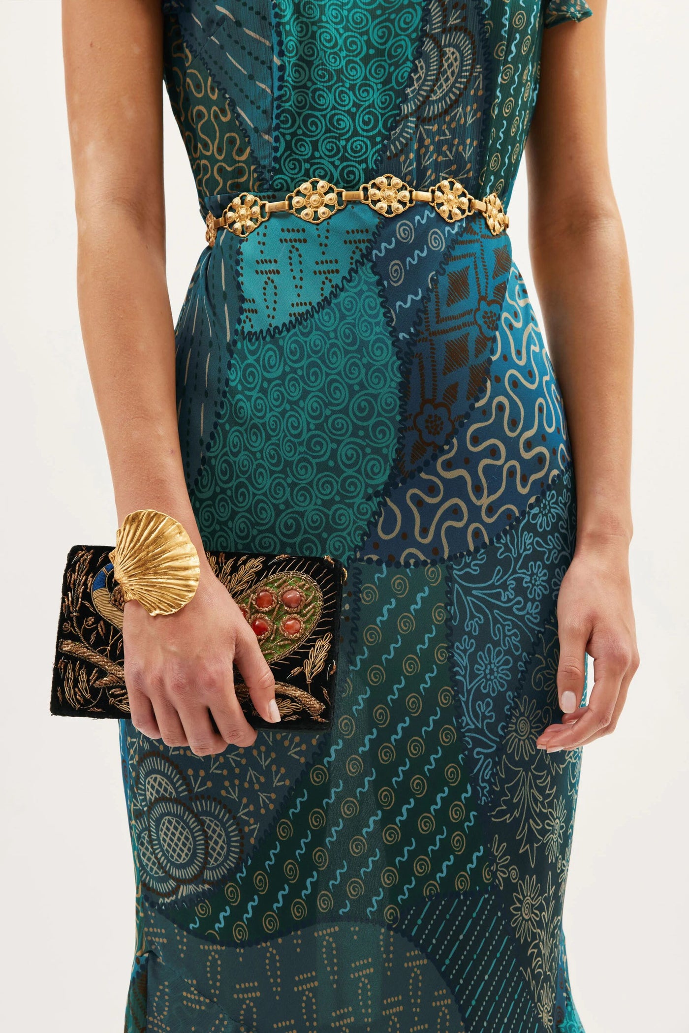 Ordinia Gown in Blue Ibiza Night Teal | RIXO USA Ordinia Gown in Blue Ibiza Night Teal | RIXO USA