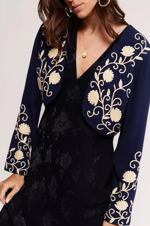 Larke - Entwined Embroidery Navy