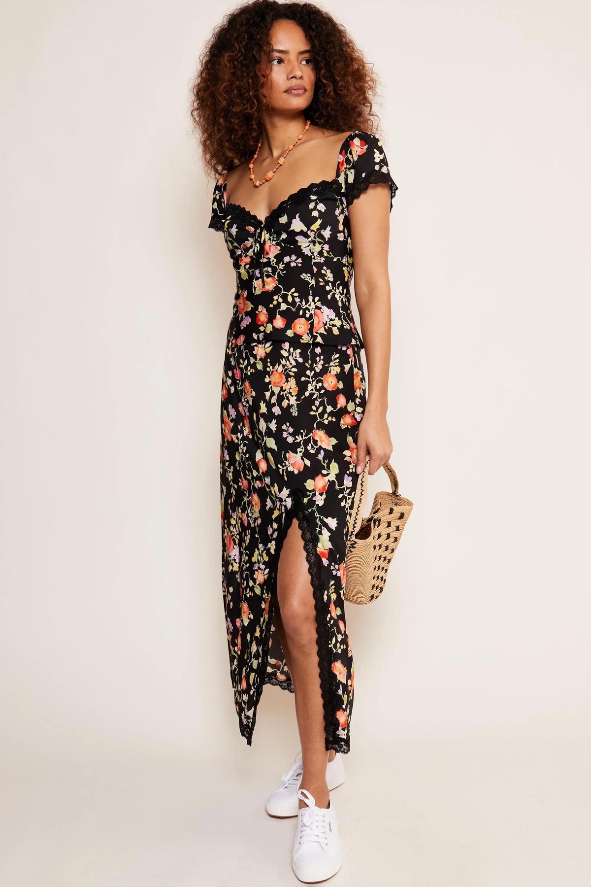 Sibilla Lace-Trim Skirt