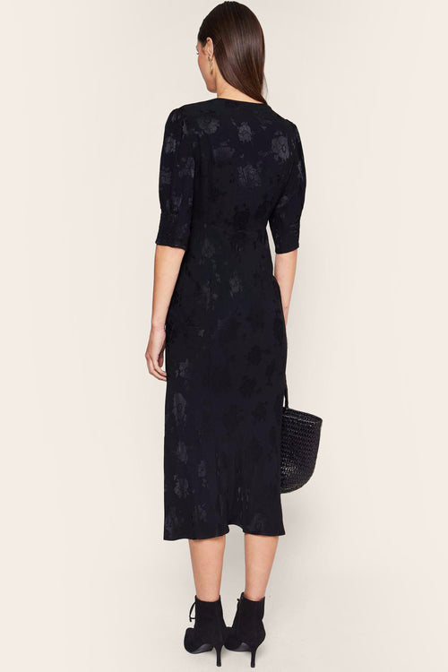 Zadie - Black Poppy Jacquard