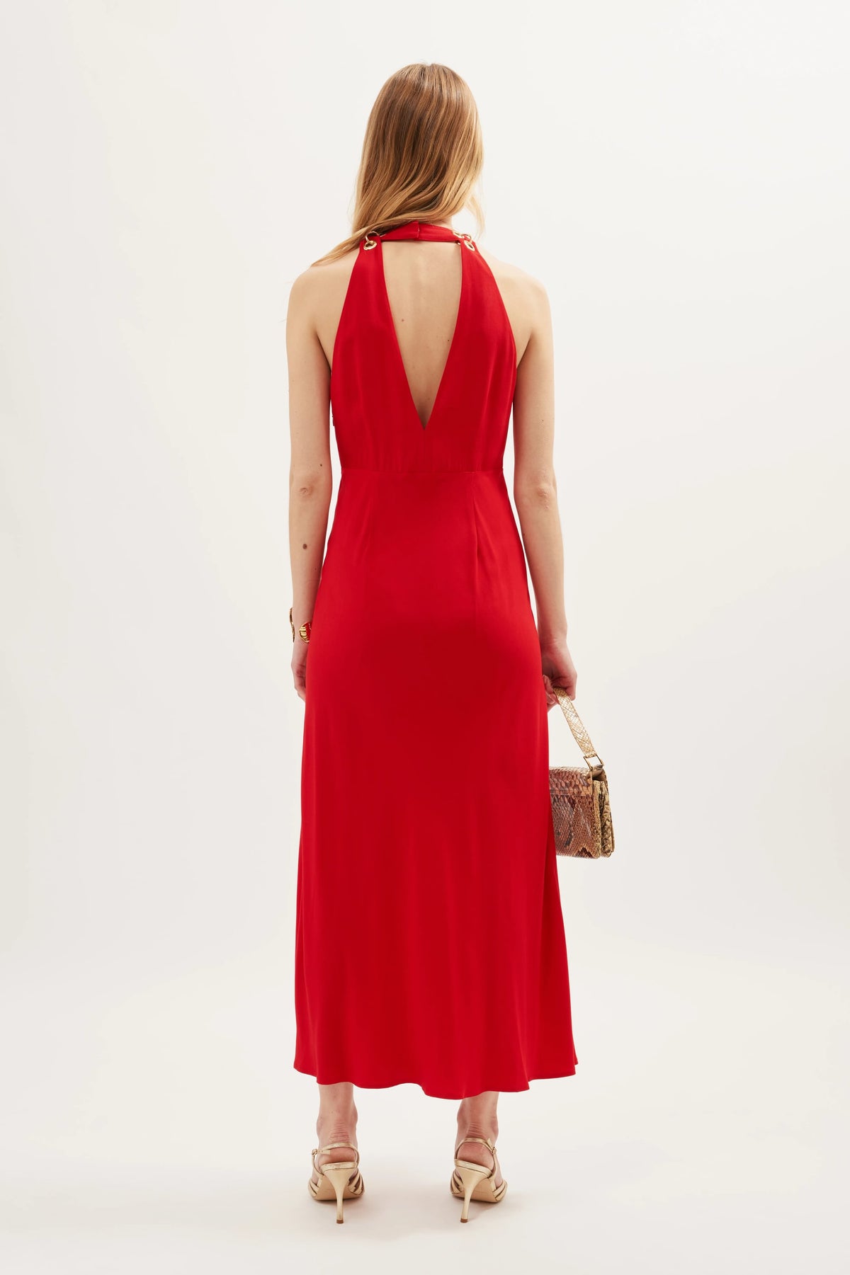 Eleanora Midi Dress in Red