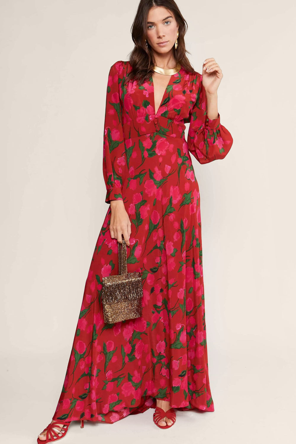 emory - fontainhas floral red – RIXO ⋆