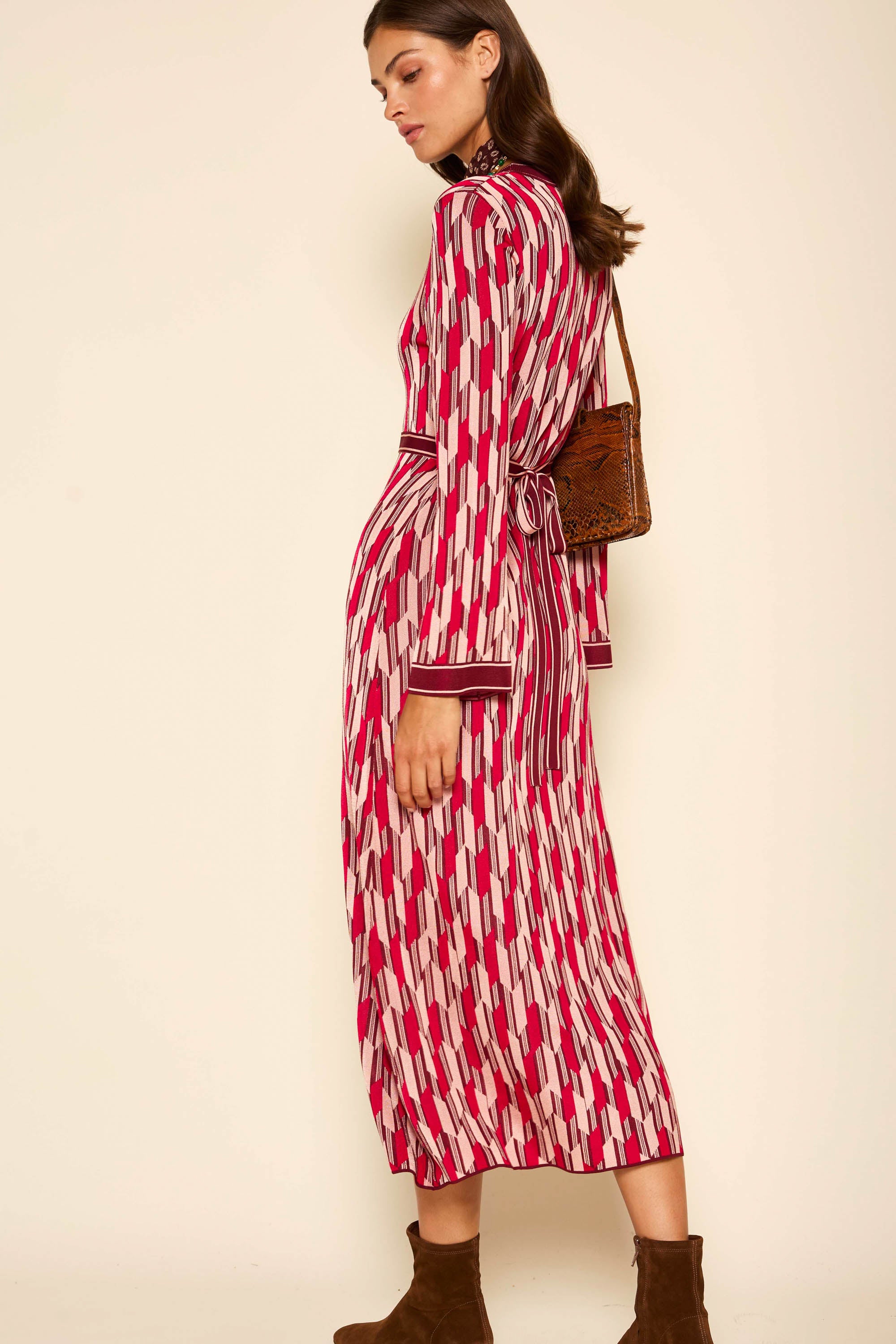 ワンピース herlipto Moor Argyle Ribbon Knit Dress Herlipto Moor Argyle Ribbon Knit Dress 【公式通販】