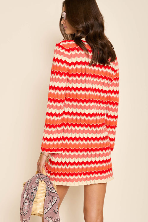 mylene - retro chevron red