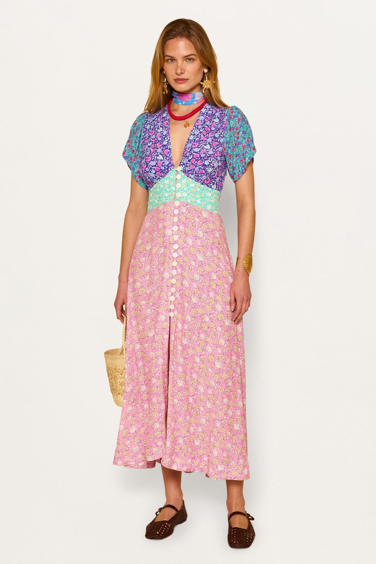 idol mixed print midi dress The Topshop Idol Mixed Print Midi Dress Looks Just Like Rixo