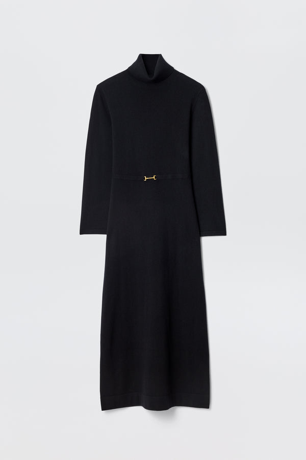 Elliette Cashmere-Blend Dress in Black | RIXO USA Elliette Cashmere-Blend Dress in Black | RIXO USA