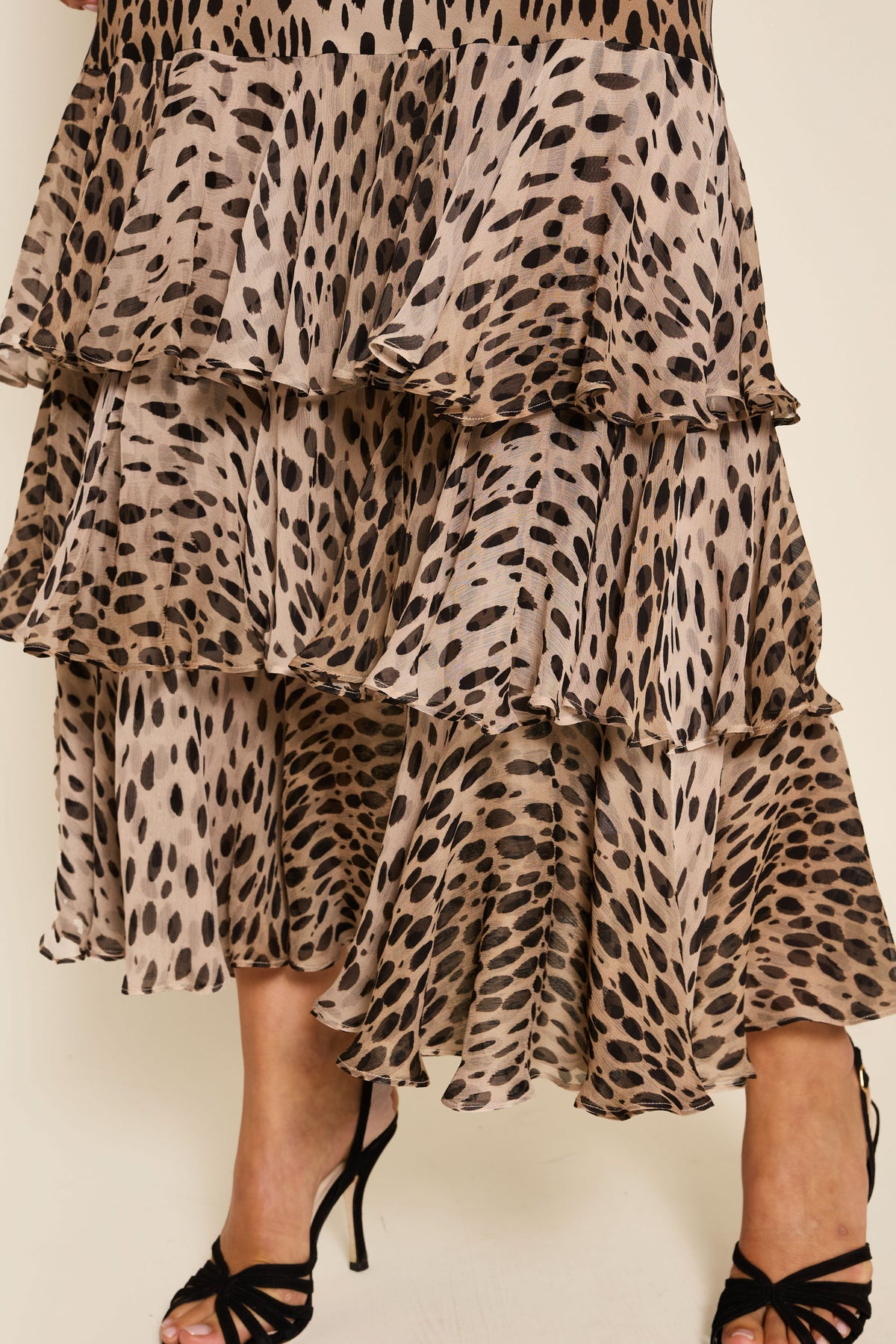 rixo amelle silk maxi dress RIXO Amelle Silk Ruffle Antelope Maxi Dress