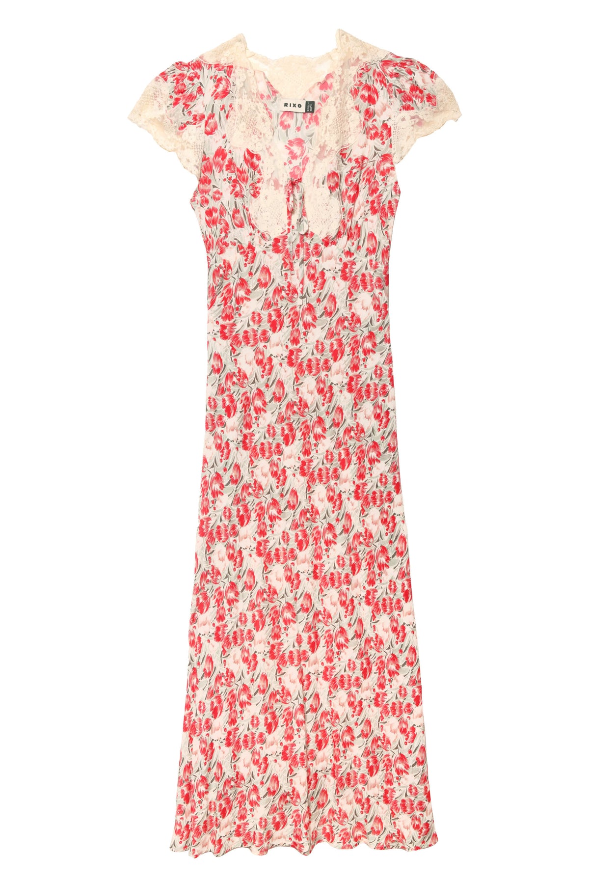 Amari Midi Dress in Tulip Fields Red | RIXO Amari Midi Dress in Tulip Fields Red | RIXO