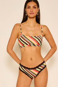 Thumbnail for String Scoop Bra - Sorrento Stripe Multi