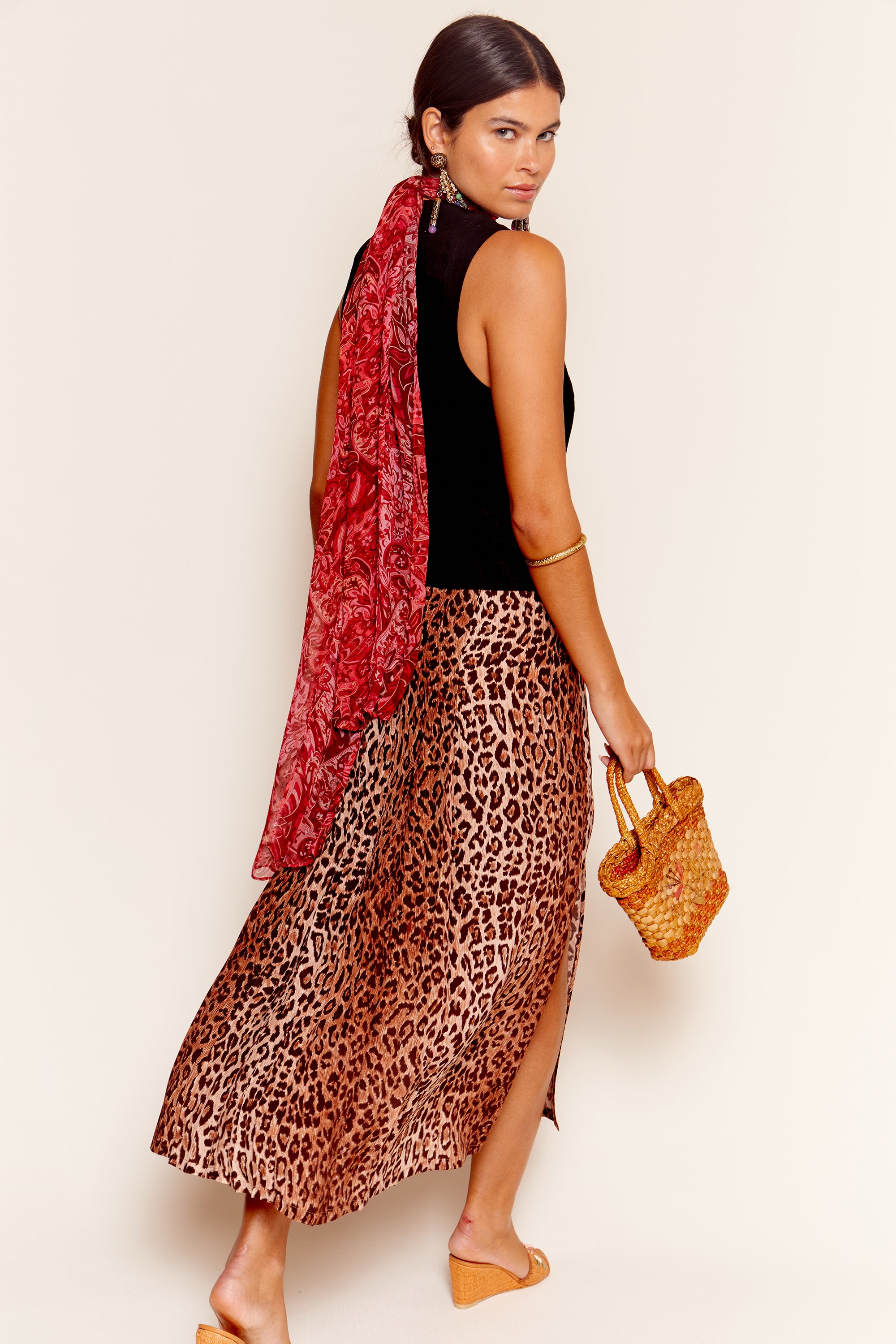 Norah Linen Waistcoat in Black