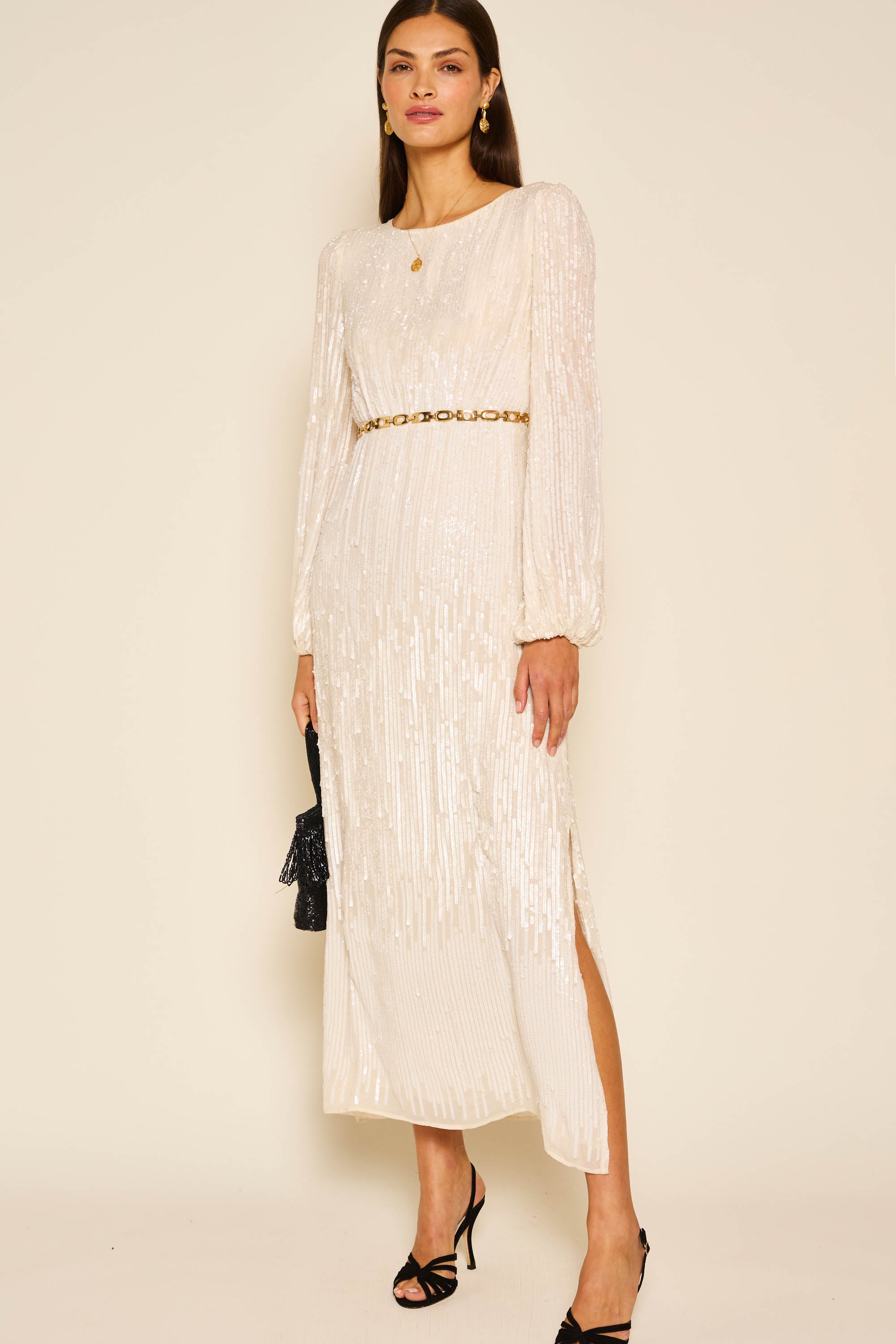 Coco - Ivory Sequin – RIXO ⋆