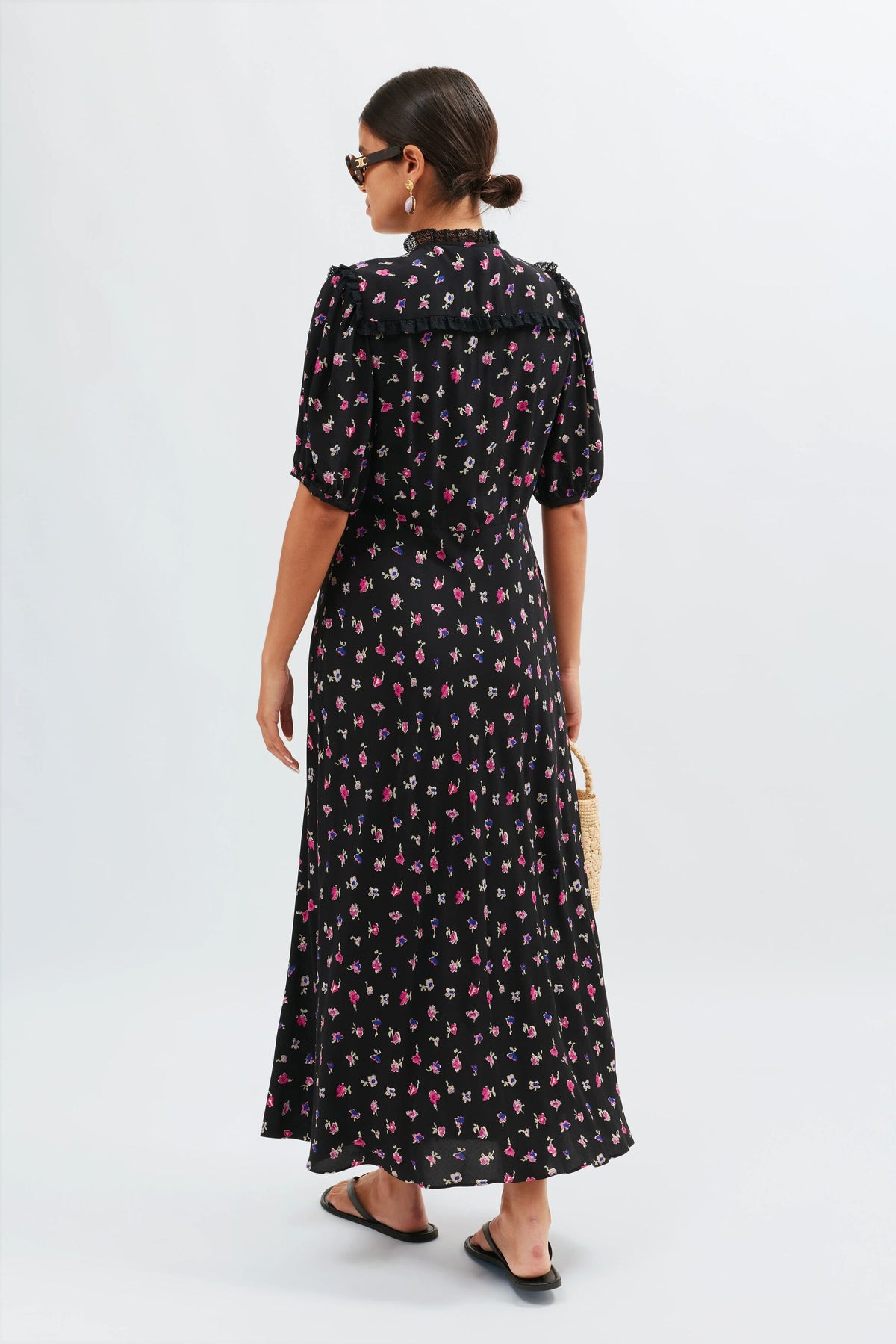 french elegant floral midi dress Casual Dresses French Elegant Floral Midi Dress Chiffon Long Sleeve Evening Party Dress Woman Beach Fairy Dress Korean Summer 230313 Z262609
