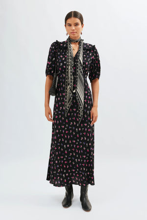 Gwen  -  French Ditsy Black