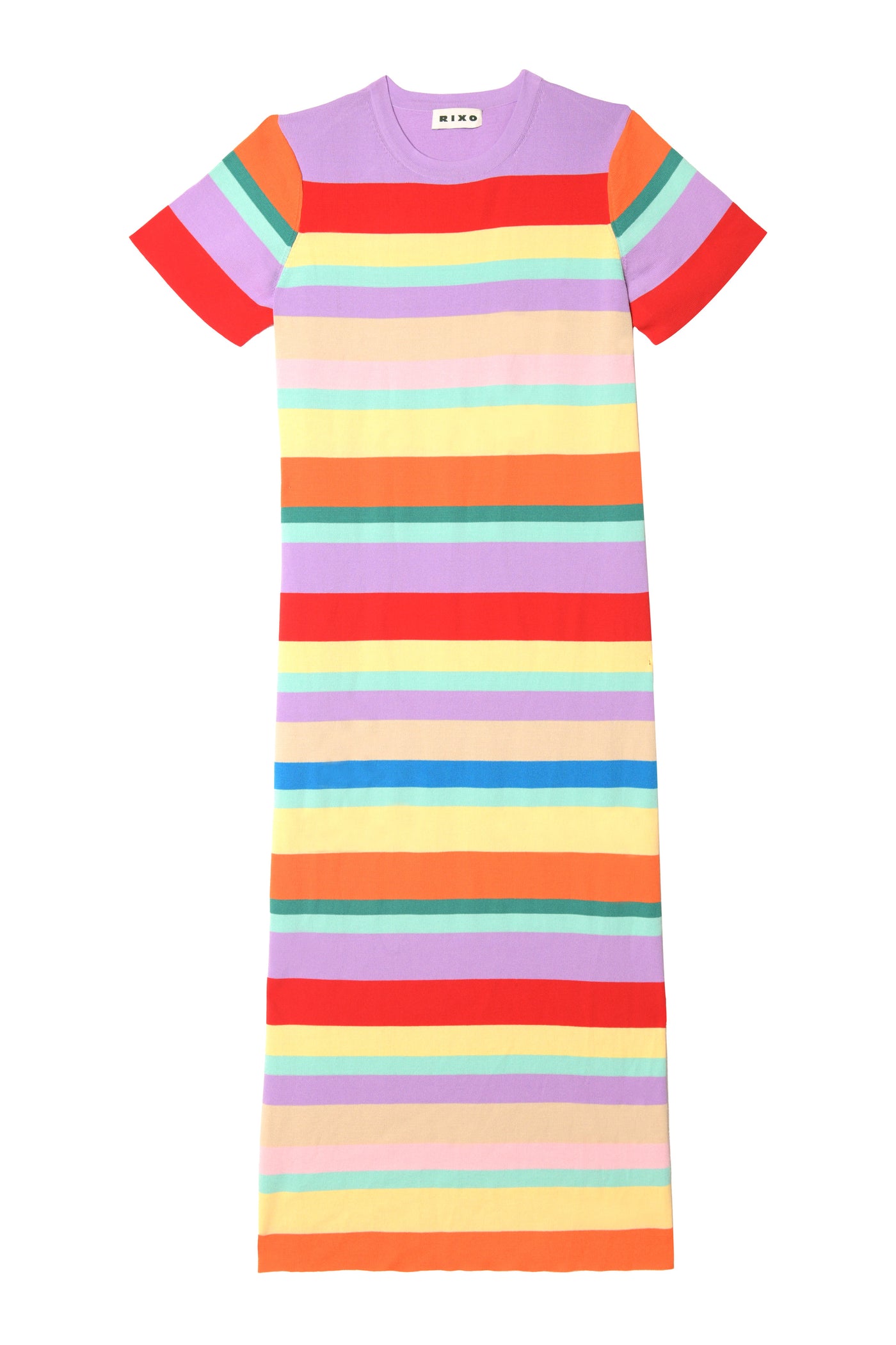 Duster Knitted Midi Dress in Multi | RIXO Duster Knitted Midi Dress in Multi | RIXO