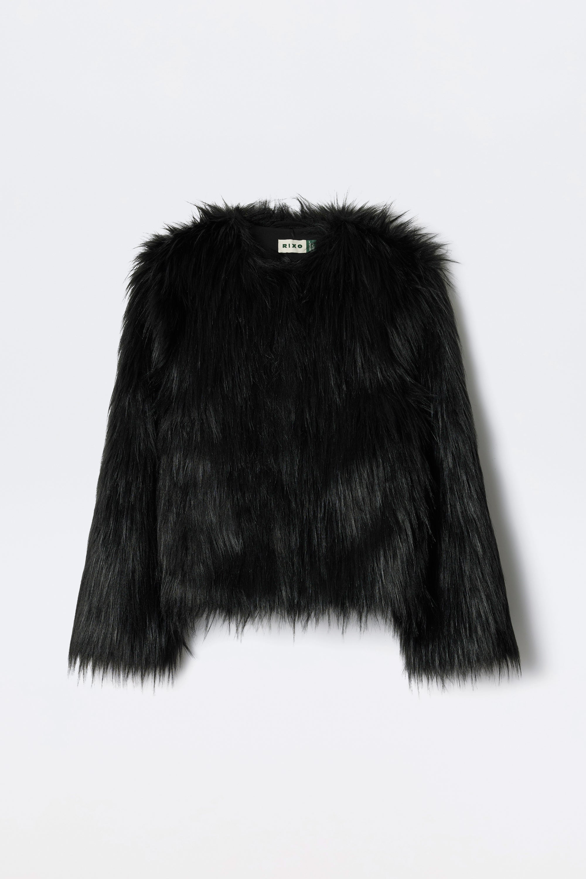 Riu リウ Fur short coat Bernadette Faux Fur Coat in Black | RIXO USA ⋆