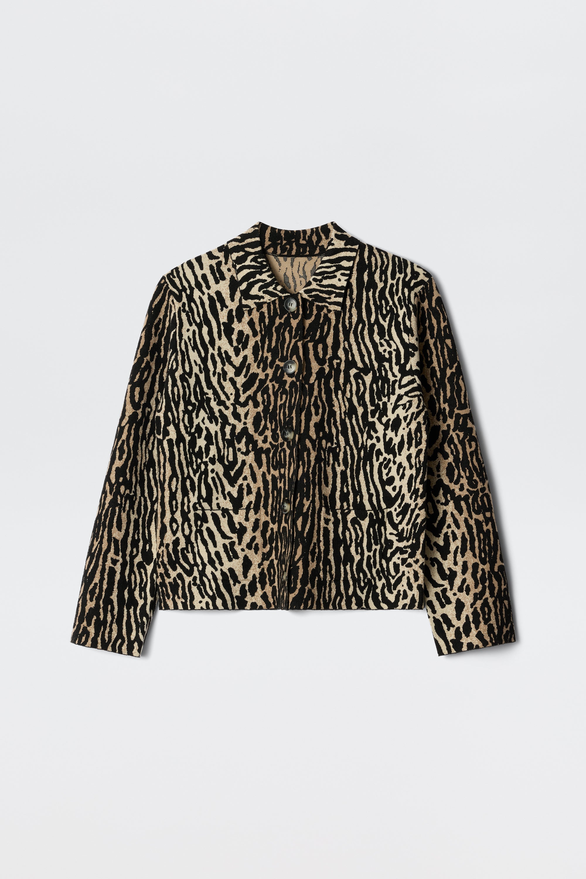 Trista 週末限定値下LeopardRoseflowermotifknitcardigan Jacquard ⋆ USA RIXO | Brown Leopard Bohemia in Cardigan トップス