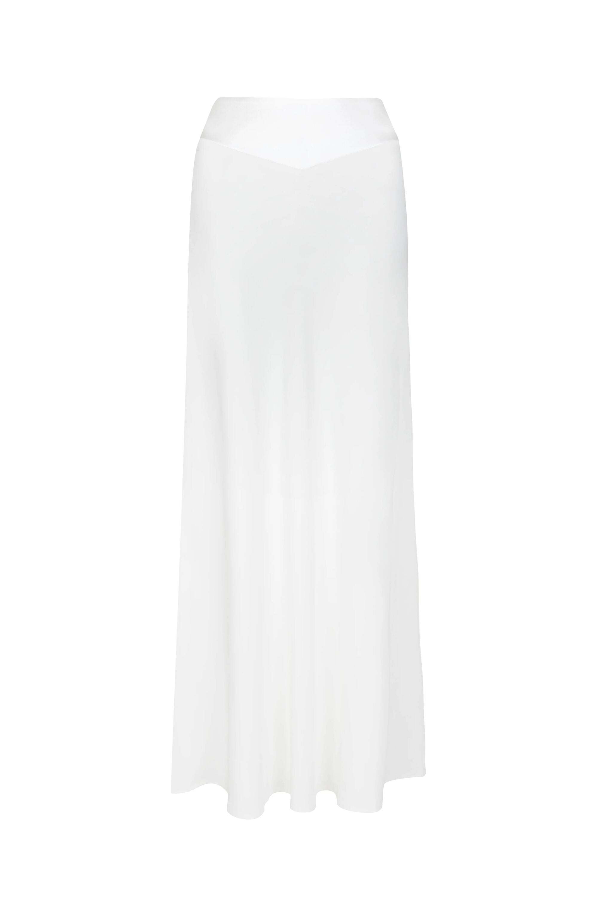 24SS 完売品　マークアンドロナ　ACD Pleats Skirt 白 Joan Silk Skirt in Ivory Satin Back Silk Crepe