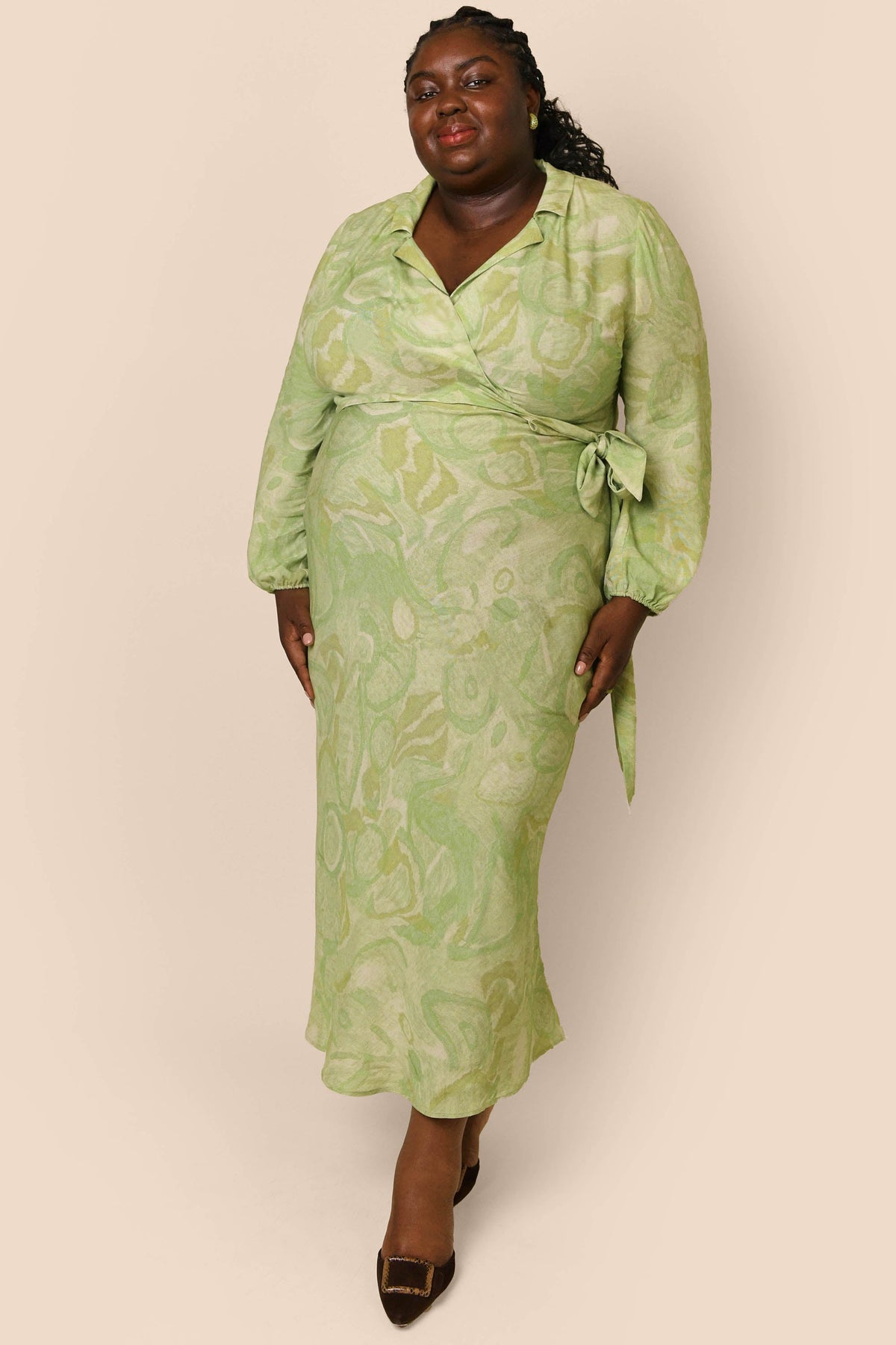 Abella Midi Wrap Dress