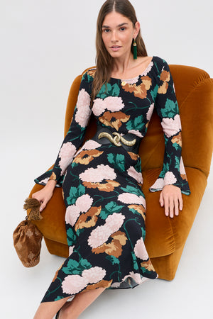 Amal -  Hydrangea Floral Charcoal