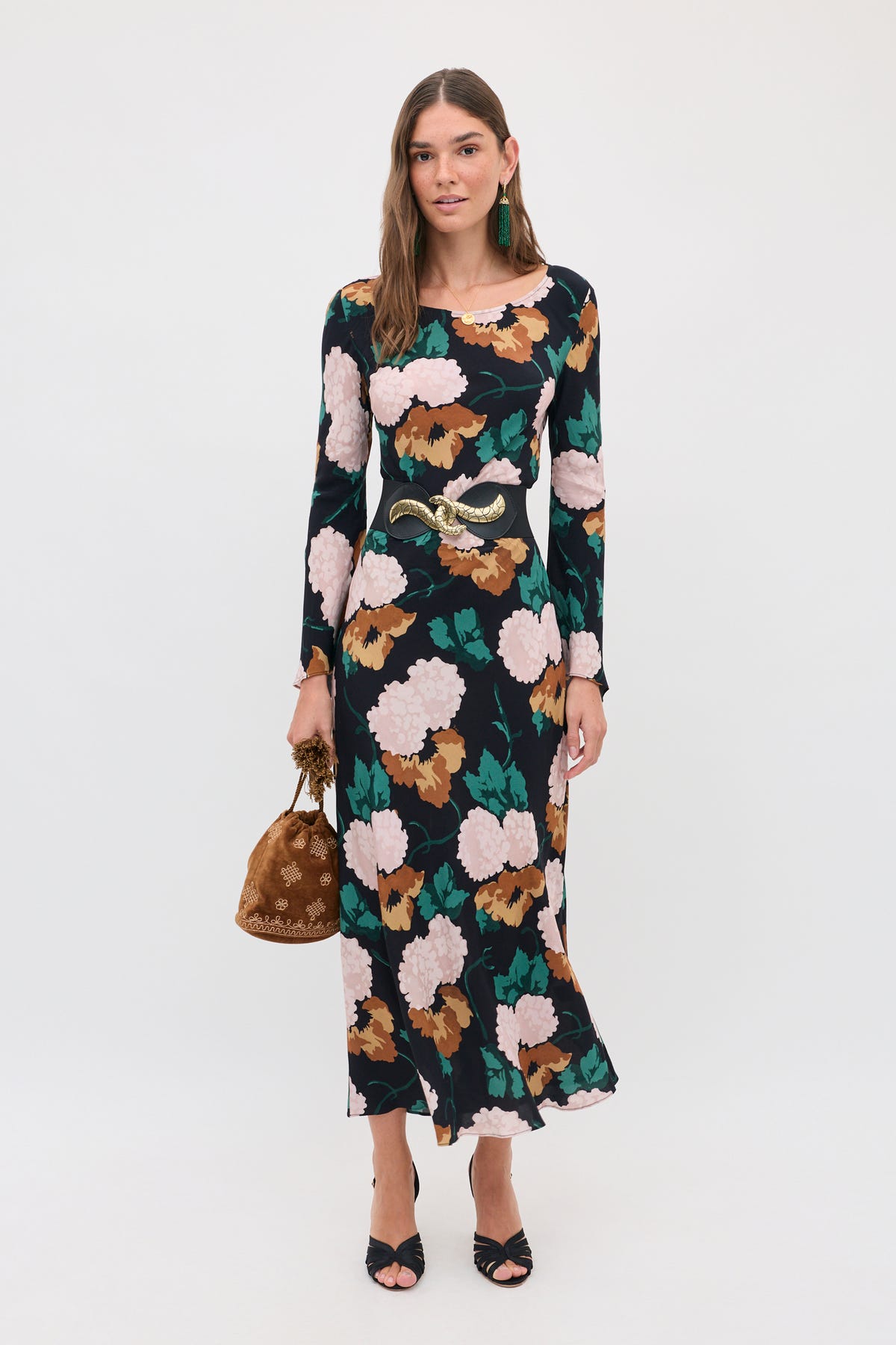 Amal -  Hydrangea Floral Charcoal