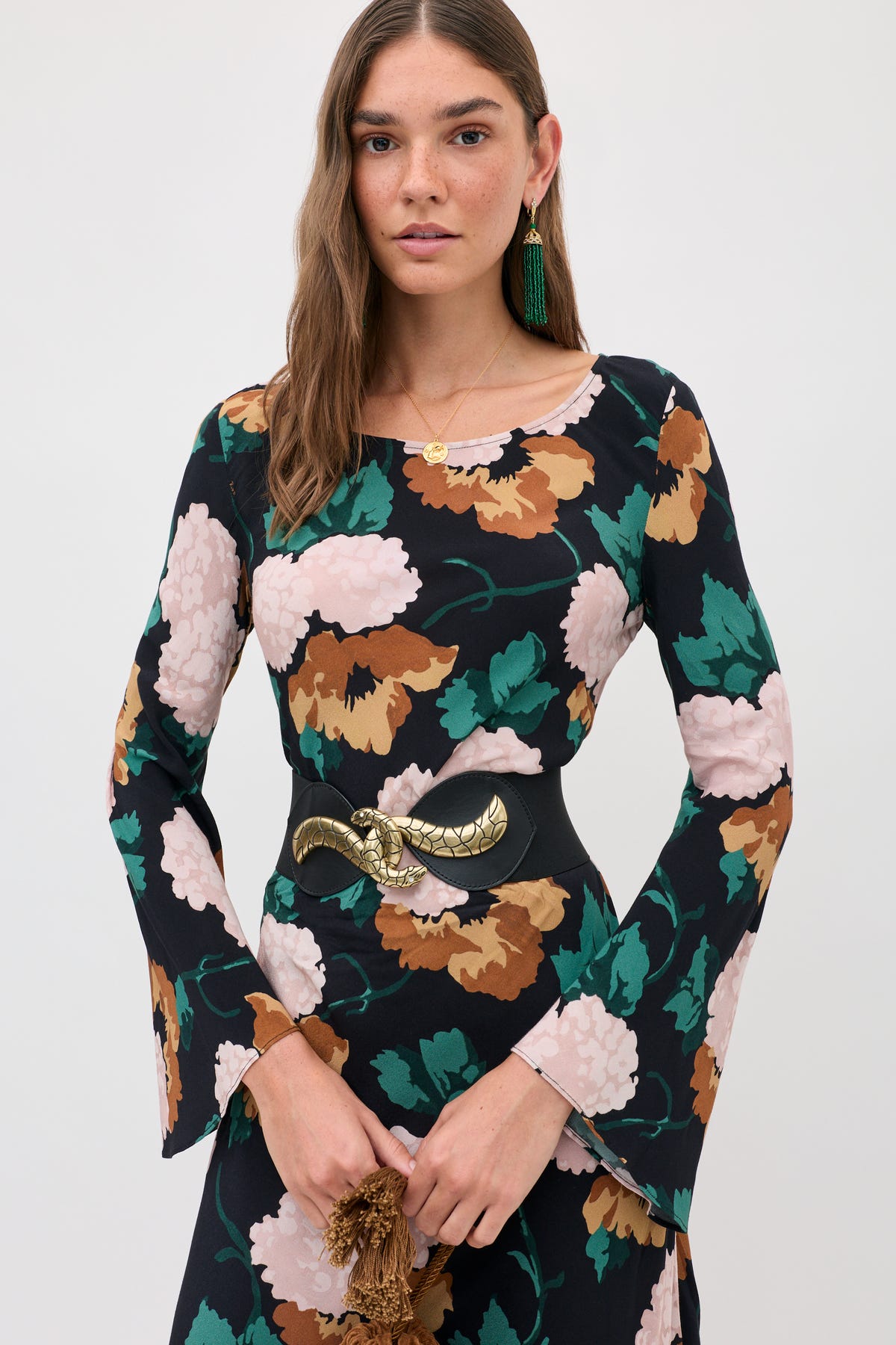 Amal -  Hydrangea Floral Charcoal