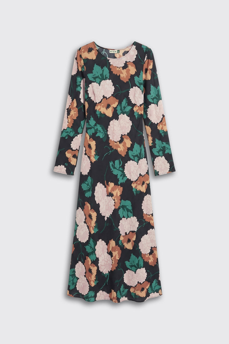 Amal -  Hydrangea Floral Charcoal