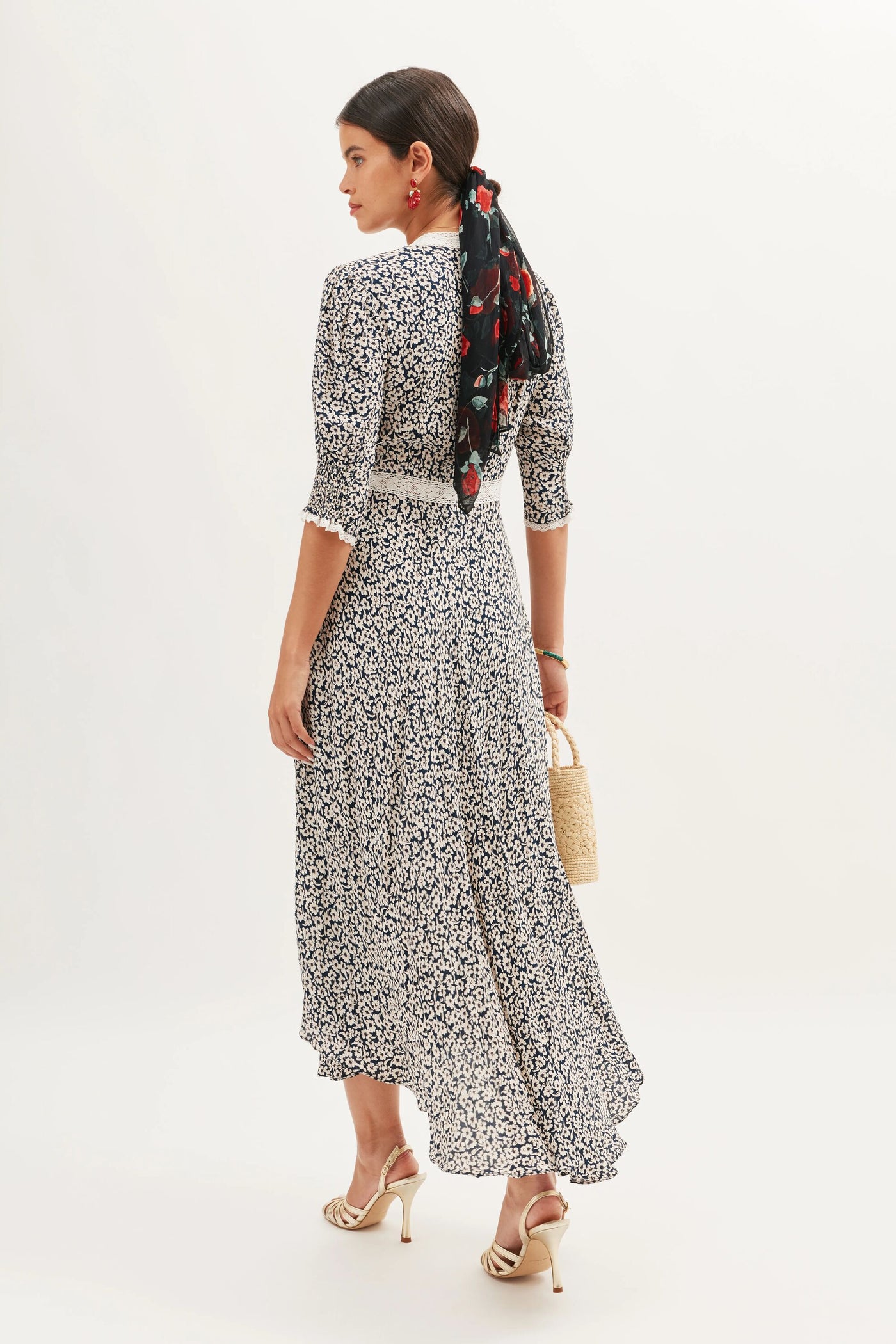 rixo amina midi dress RIXO Amina Floral Tie Front Midi Dress