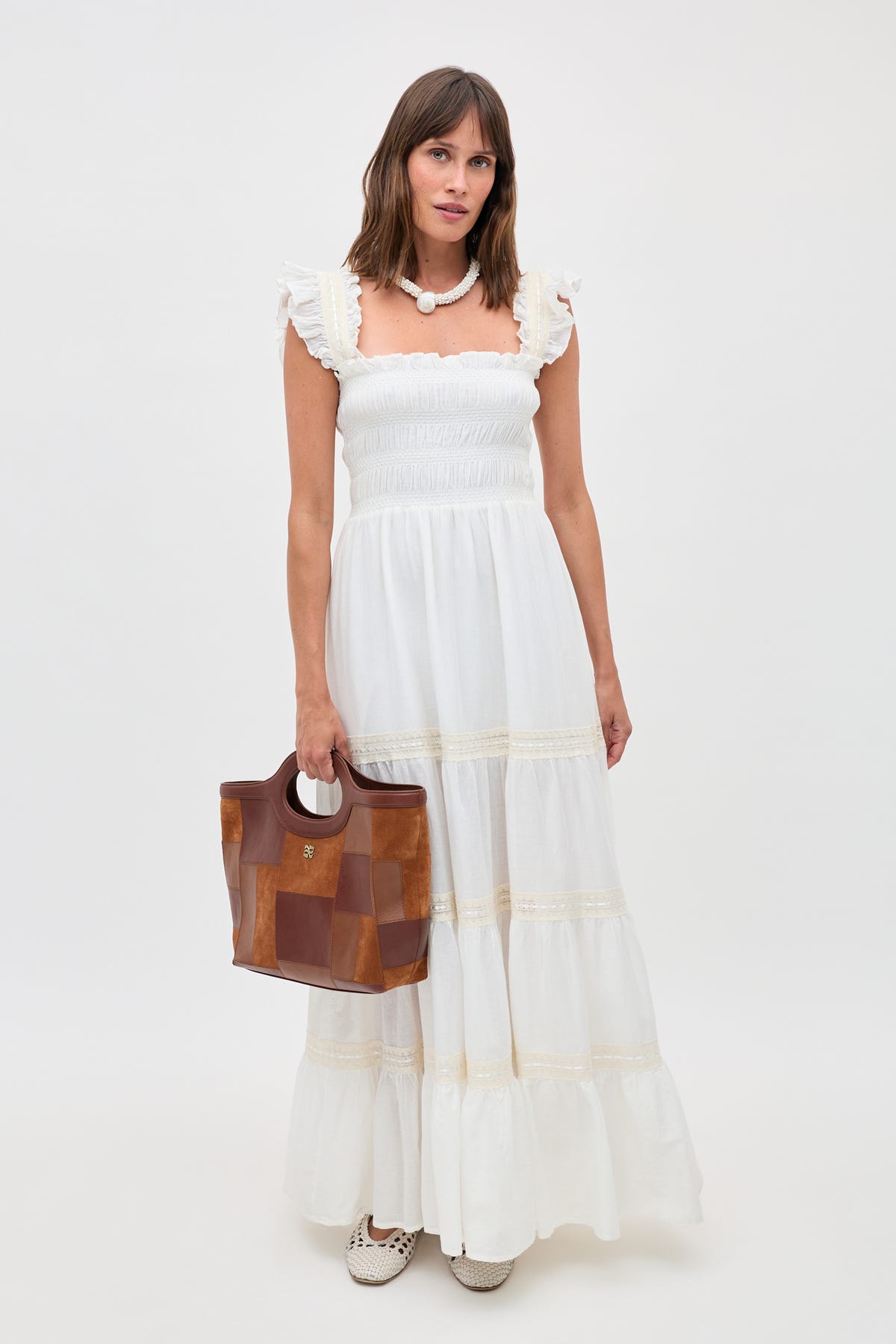 ivory dress white shoes Aubrie Cotton Midi in lace wedding dresses with lace beautiful long sleeve This design is a Size:XLarge 34/35 5 BEST HOLIDAY PARTY