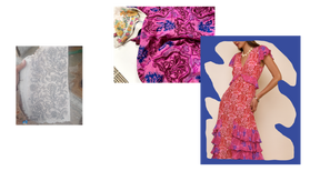 patterned dress, paisley dress, ruffle dress