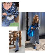 vintage inspired dress, blue dress, midi dress