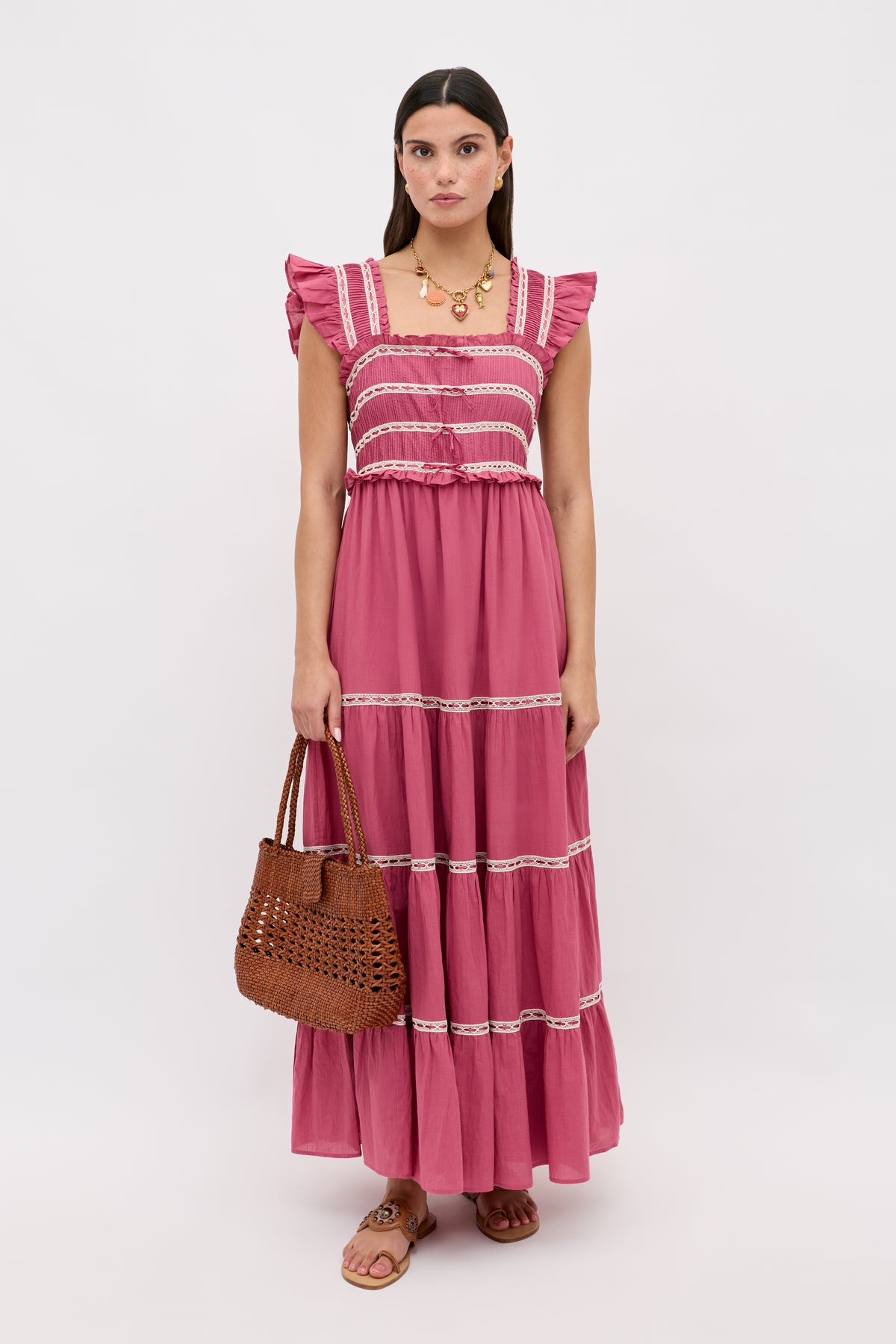 dusty rose midi dress Petal and Pup Women's Augustine evening party or any other occasions Petal & Pup Women's Nova
