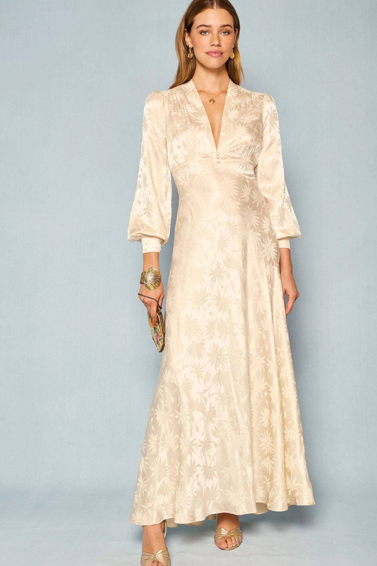 RIXO Bridal Emory Silk Jacquard