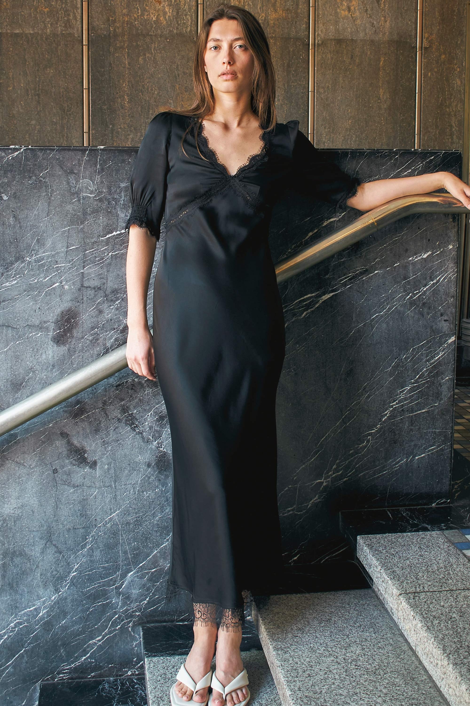 Annina Dress in Blue Print