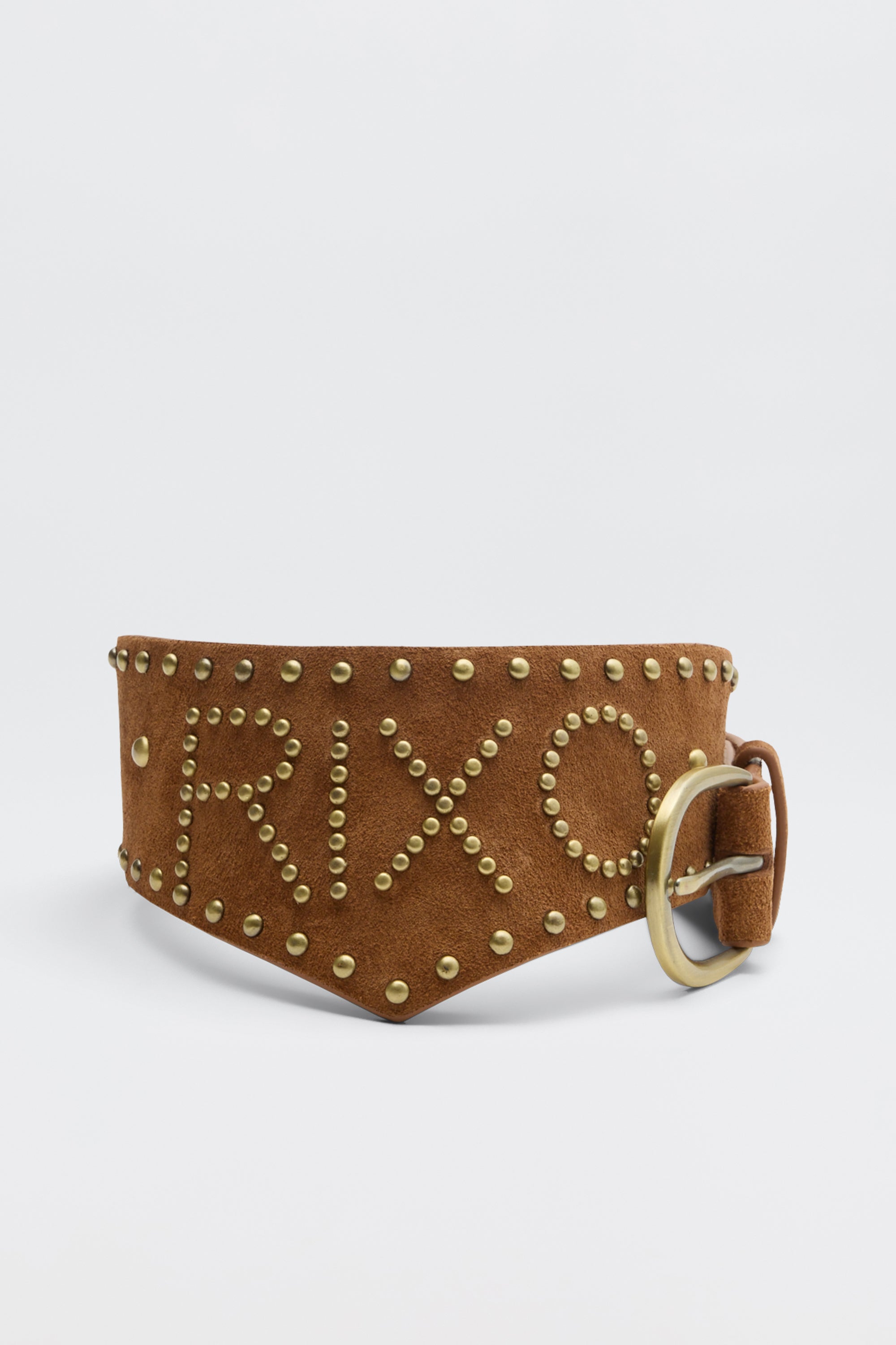 Lorelei Suede Belt in Brown Camel | RIXO ⋆