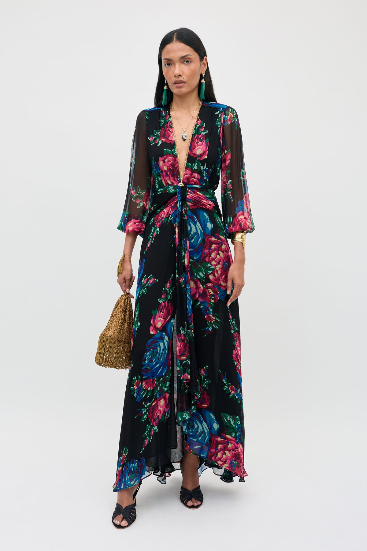 Meera -  Vintage Bouquet Black