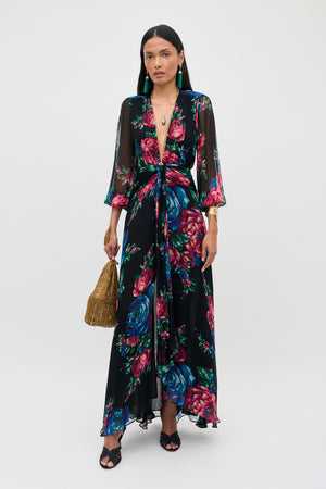 Meera -  Vintage Bouquet Black