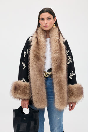 Micah - Alexa Flower Embroidery Black