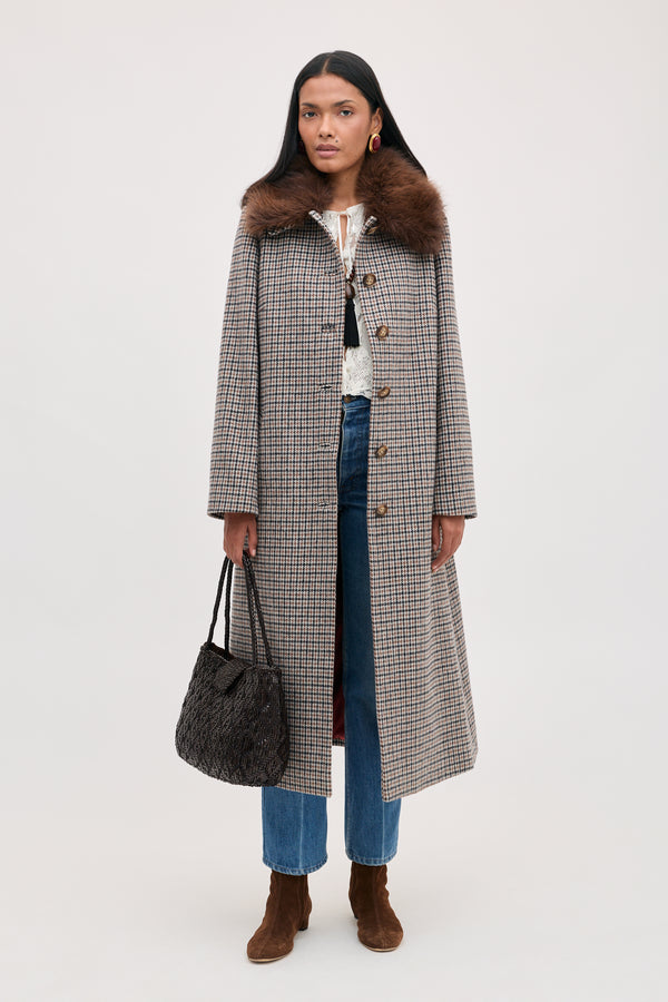 Milly - Archer Dog Tooth Brown