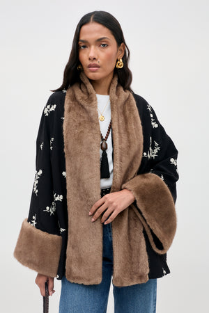 Micah - Alexa Flower Embroidery Black