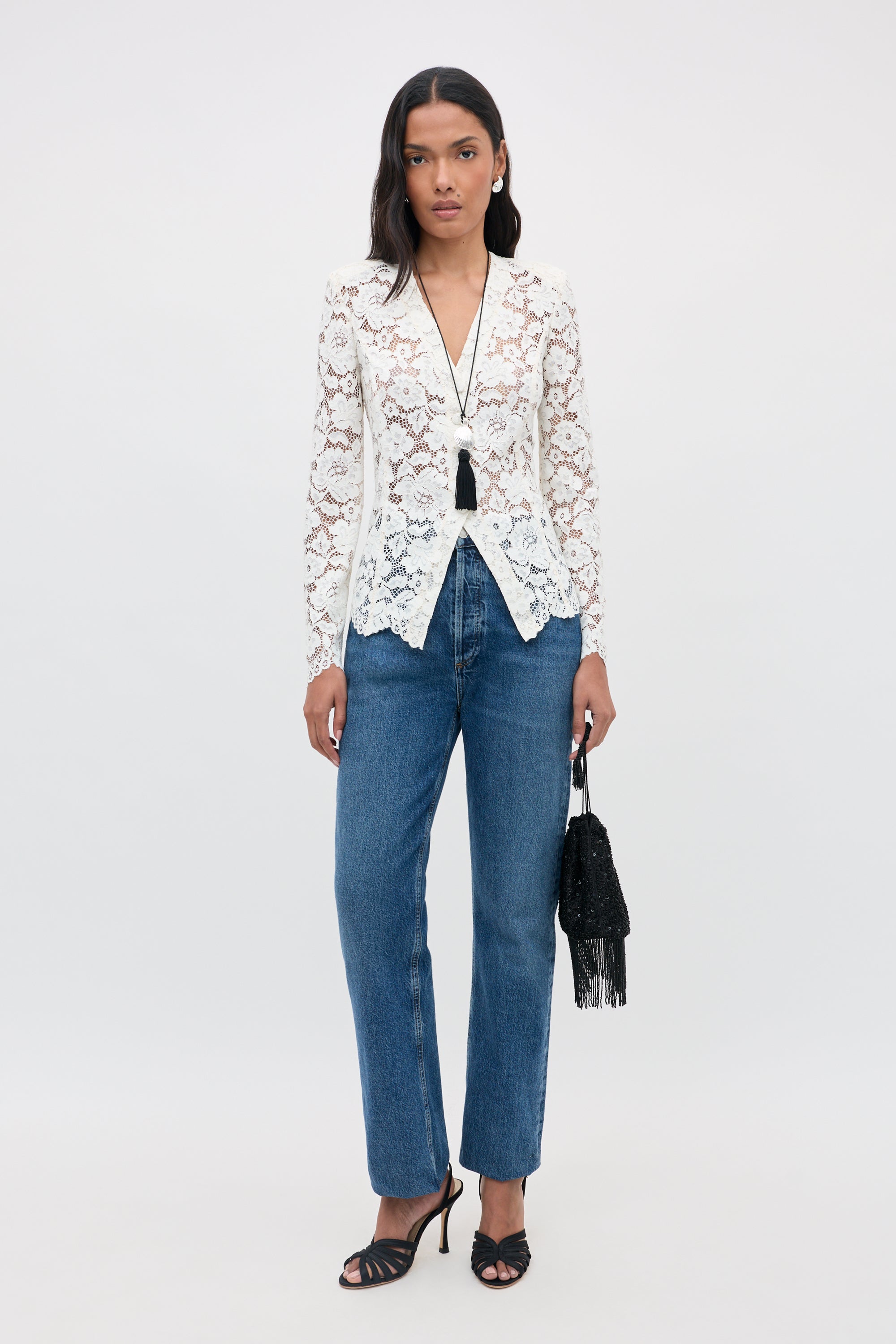 Padma Lace Top in Cream | RIXO USA ⋆