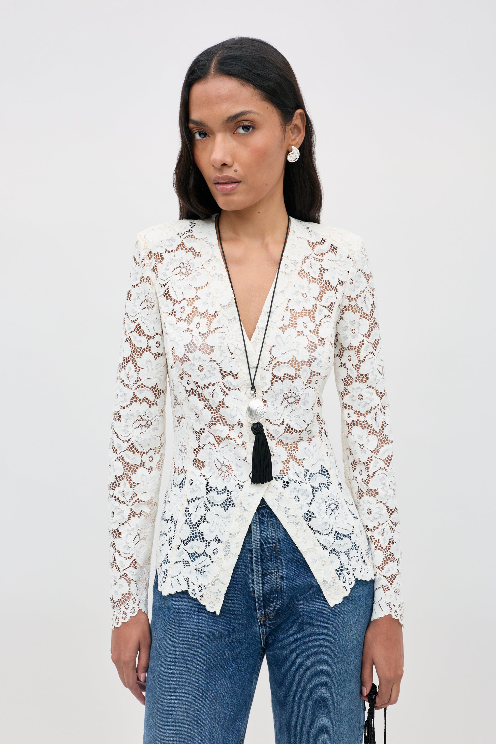 Padma Lace Top in Cream | RIXO USA ⋆
