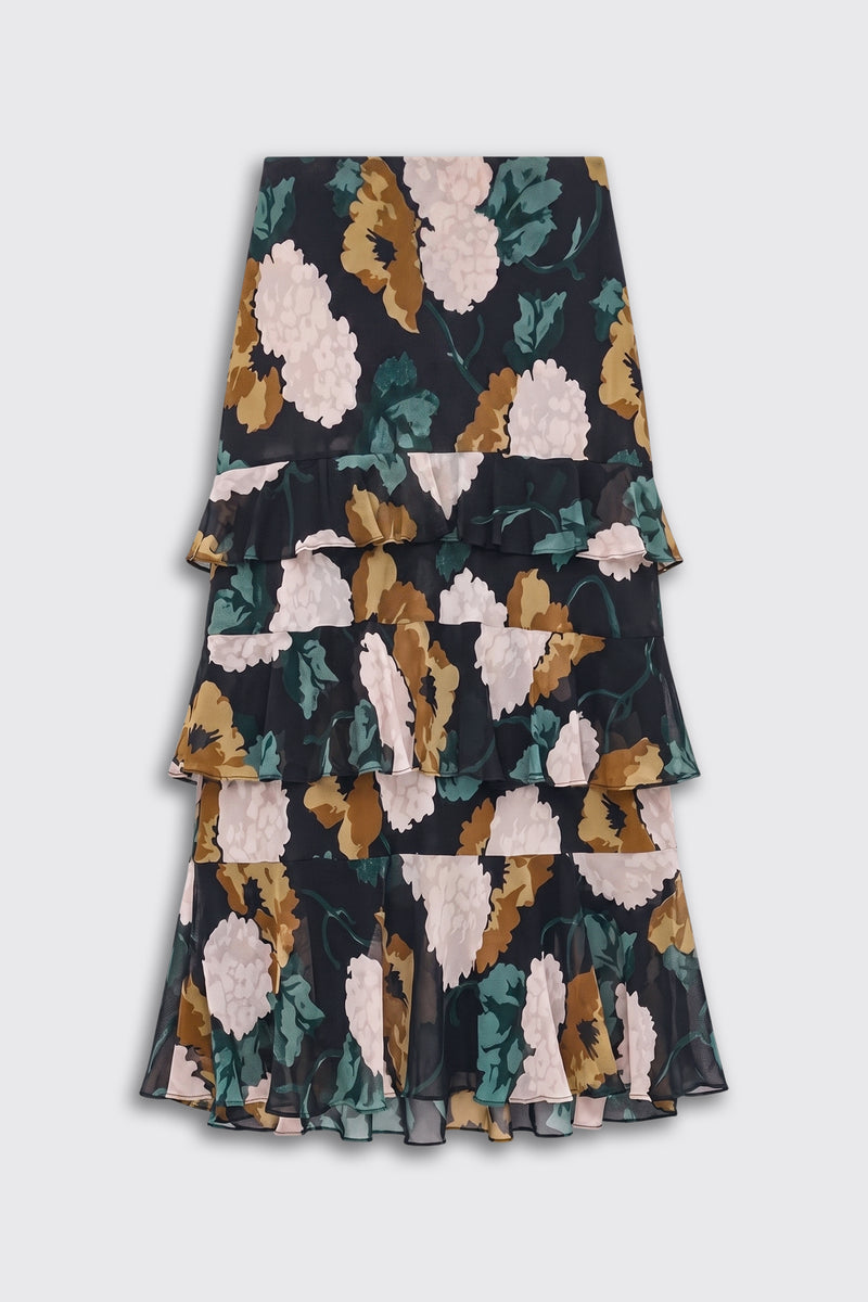 Preslee -  Hydrangea Floral Charcoal