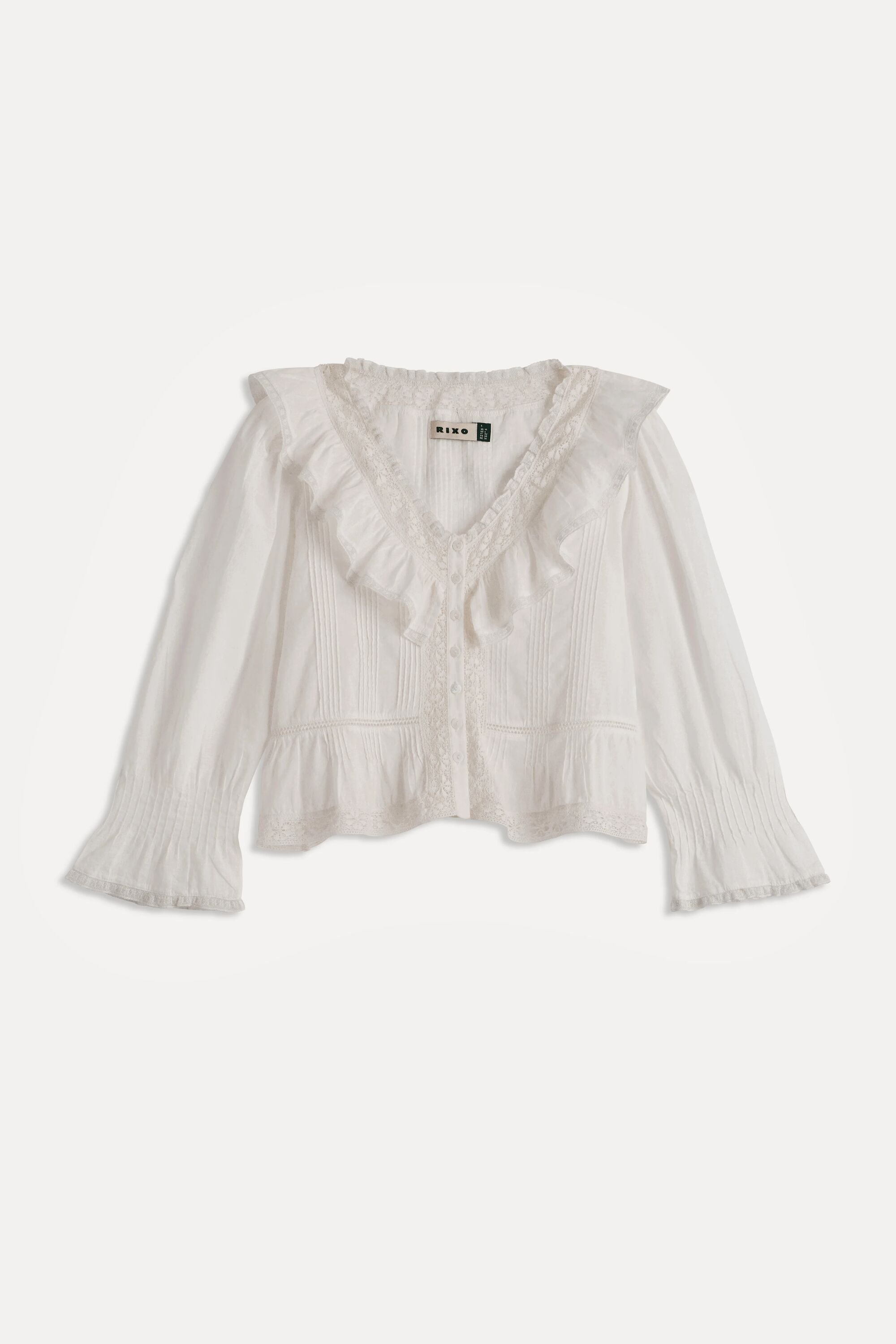 トップス romantic frill blouse(ivory) sovisoon トップス romantic frill blouse(ivory) sovisoon Ivory & Mint Ruffle