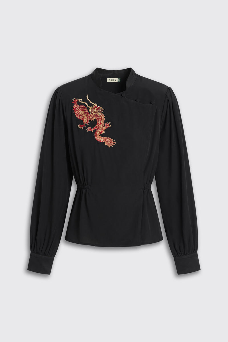 Sylvie Rose -  Dragon Embroidery Red