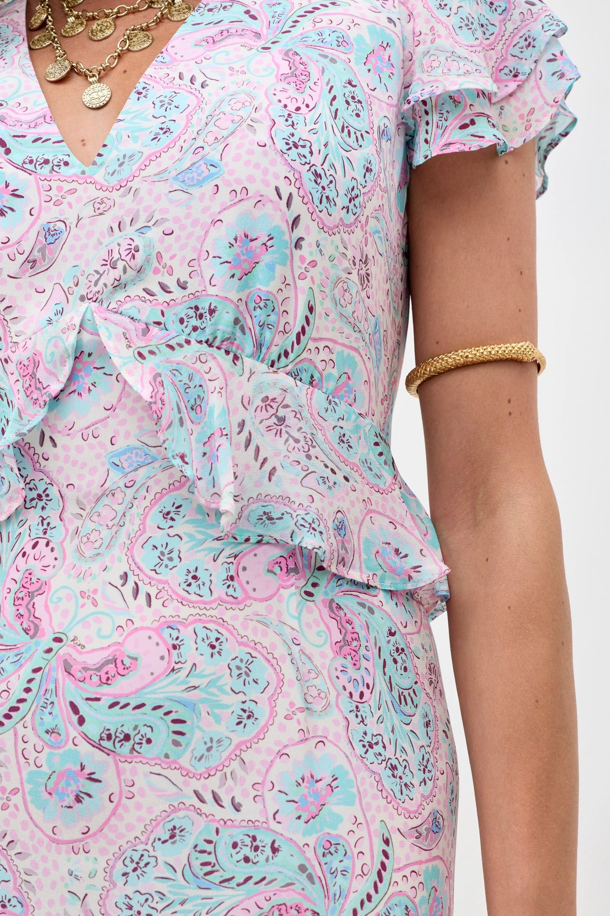 rixo purple dress Bondi Silk Midi Dress in Purple Ikat Bloom Lilac